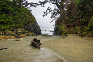 Tofino BC Vancouver Island in Canada under a storm