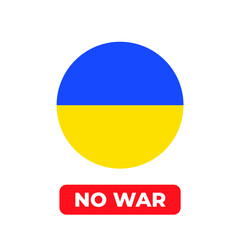 No war in Ukraine, lettering in the form of a profile icon with Ukraine flag. International protest. Stop the war against Ukraine.