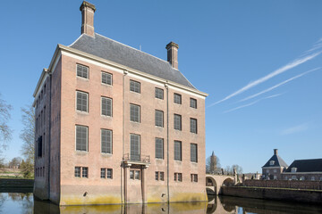 Fototapeta na wymiar Castle Amerongen - Kasteel Amerongen (1674) Utrecht Province, The Netherlands