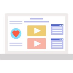 Movie video icon marketing content stream vector