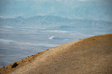 dry desert in the morning