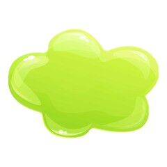 Flower splash icon cartoon vector. Green slime. Goo liquid