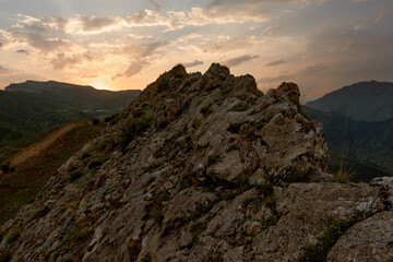 Gunibskoe plateau, Dagestan, Russia.
View of the surrounding area of Gunib village. Gunibskoe plateau, Dagestan, Russia.