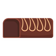 Chocolate stick icon cartoon vector. Cocoa bar. Dark chocolate