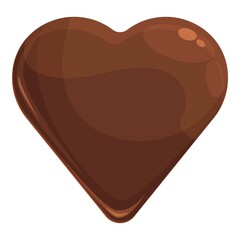 Chocolate heart icon cartoon vector. Cocoa candy. Easter food