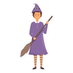 Witch costume icon cartoon vector. Kid cute. Party children