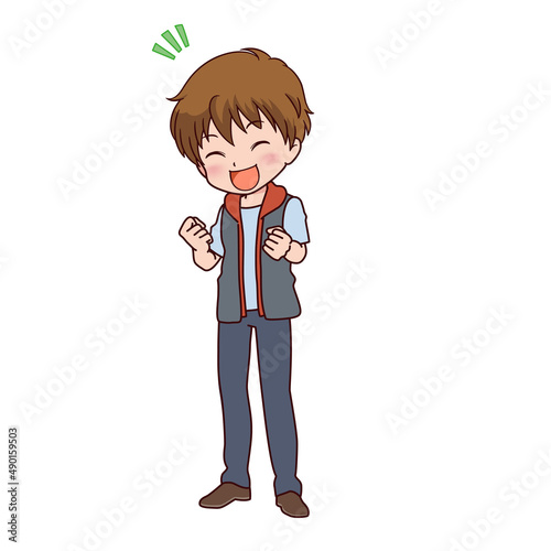 さまざまなポーズの男の子のイラスト Animation Poster Animati Amirian
