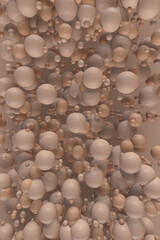 3d, beige, creamy, bubble, sphere, template, poster, neutral, bubbles, abstract, background, ball, illustration, capsule, oil, realistic, serum, shape, essence, collagen, liquid, design, essential, li
