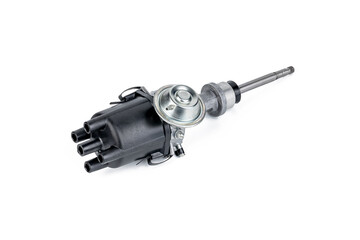 auto ignition distributor part isolated on white background