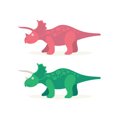 Cute dinosaur abstract illustration. Dinosaur cartoon character illustration. Part of set.