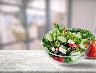 Ketogenic diet food, salad dish. healthy meal concept