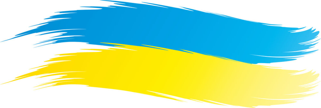 Flagge der Ukraine in den Farben blau und gelb