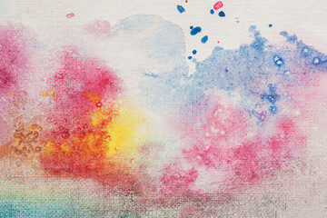 Abstract watercolor paint background by colorful colors, liquid stains texture