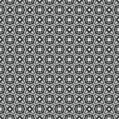 Black and white seamless pattern texture. Greyscale ornamental graphic design. Mosaic ornaments. Pattern template. Vector illustration. EPS10.