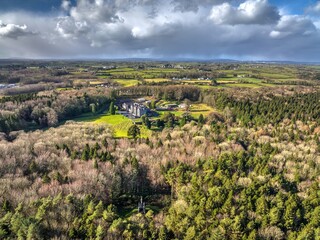 Belleek Castle from above Drone fotage Ballina Co. Mayo Ireland