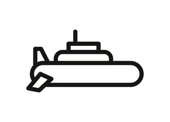 Obraz premium Submarine or underwater sub vector icon