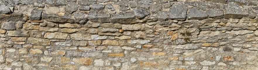 Rustic castle wall. Close-up. In poster format.