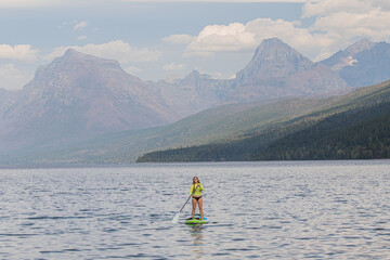 Stand Up Paddle on Mountain Lake