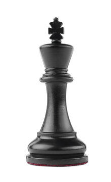 Black king isolated on white. Chess piece