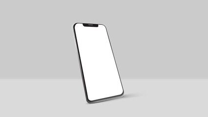 Vector smartphone with white screen for mockup