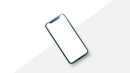 Vector device smartphone with white screen for mockup