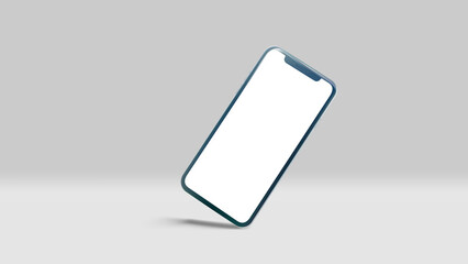 Vector device smartphone with blank screen for mockup