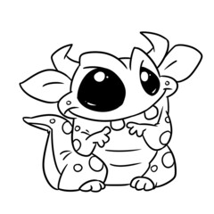 Good monster fear fantasy character illustration cartoon coloring