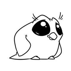 Little bird parody chick character illustration cartoon coloring