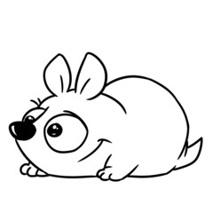 Little puppy cheerful character character illustration cartoon coloring