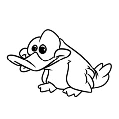 little duck animal character illustration cartoon coloring