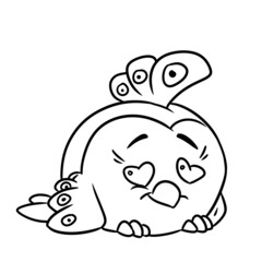 Little bird fantasy chick character illustration cartoon coloring