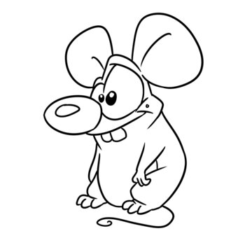 Little mouse parody animal character illustration cartoon coloring