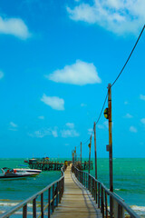 wooden pier on the sea