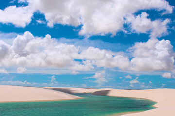 Fototapeta na wymiar dunes and lakes