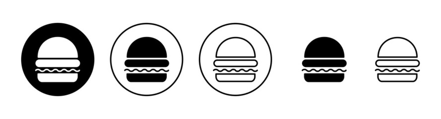 Burger icons set. burger sign and symbol. hamburger
