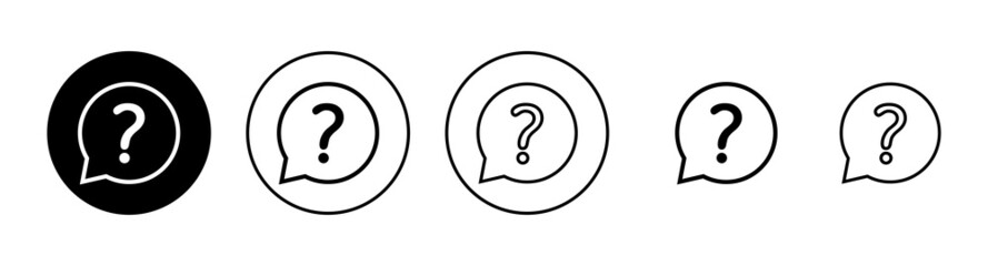 Question icons set. question mark sign and symbol