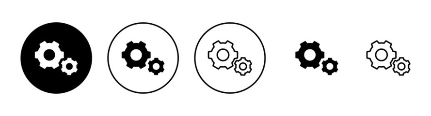 Setting Icons set. Cog Settings sign and symbol. Gear Sign