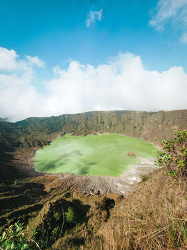 Aerial view of El Chichon Volcano (El Chichonal) in Chiapas, Mexico