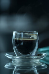 Vertical shot of a cup of coffee