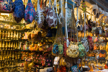 Souvenirs in a stand at the Grand Bazaar, Urumqi, Xinjiang, China