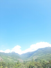 clouds over the mountains