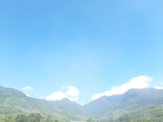 clouds over the mountains