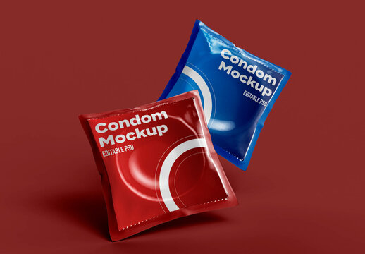 Two Condoms Mockup