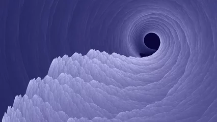 Photo sur Plexiglas Pantone 2022 very peri Arrière-plan fractal de vortex en spirale moelleux très péri organique.