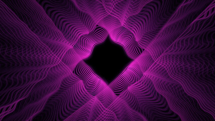 Velvet violet abstract fractal gnarls background..Pink and purple feminine organic swirling flowing string mesh cloth fibers pattern.