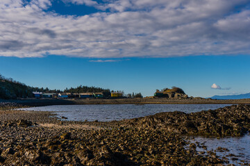 Getaway cabins Pipers Lagoon, Nanaimo, BC, Canada © Chris Hendrickson/Wirestock