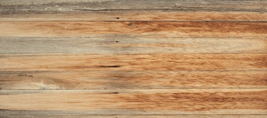 Fototapeta premium Real wood texture background, top view wooden plank panel