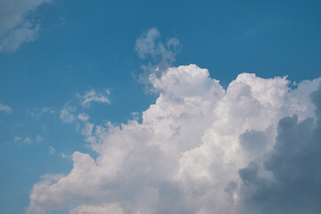 Naklejka na ściany i meble clouds white soft in the vast blue sky