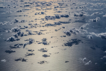 Beautiful clouds over the Atlantic ocean, Canary Islands, Spain.