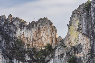 Beautiful shot of Seneca Rock in West Virginia
